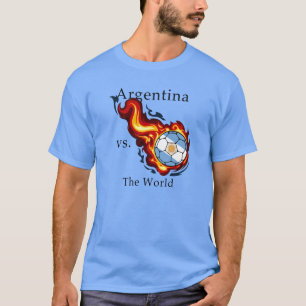 T-shirt Coupe du monde - Argentine contre balle flamboyant