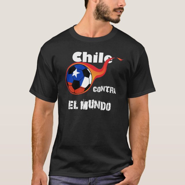 T-shirt Coupe du monde - Chili contre monde (Devant)