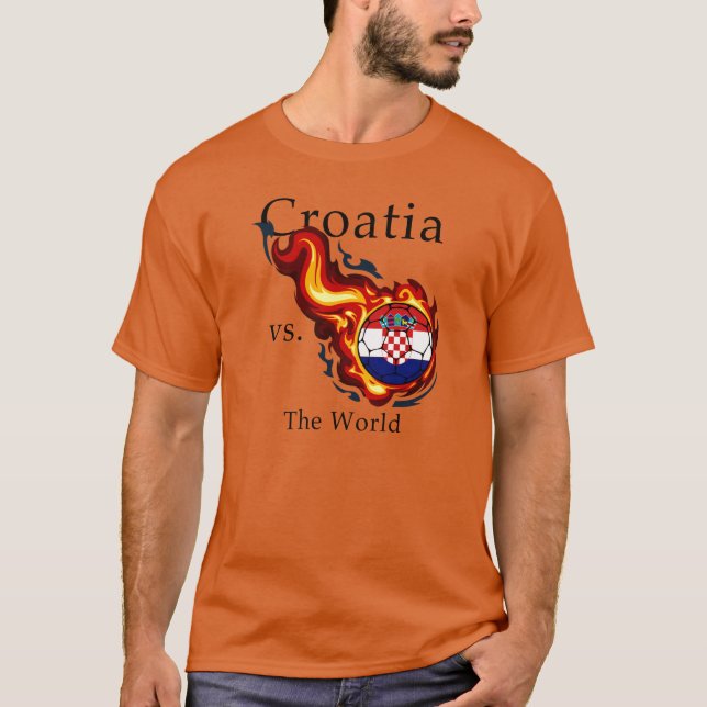 T-shirt Coupe du monde - Croatie contre. Le monde (Devant)