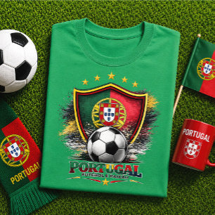 T-shirt Coupe du Monde de Football Portugais Soccer Portug