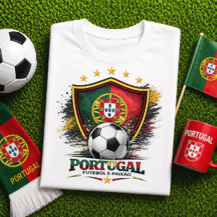 T-shirt Coupe du Monde de Football Portugais Soccer Portug