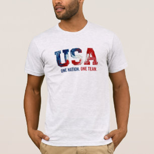 T-shirt Coupe du Monde de Football USA Une Nation Une Équi