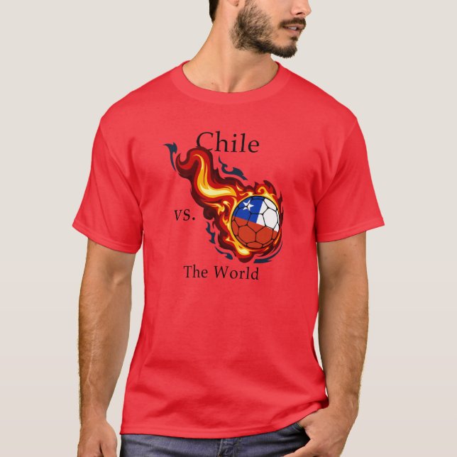 T-shirt Coupe du monde - Le Chili contre le monde du footb (Devant)