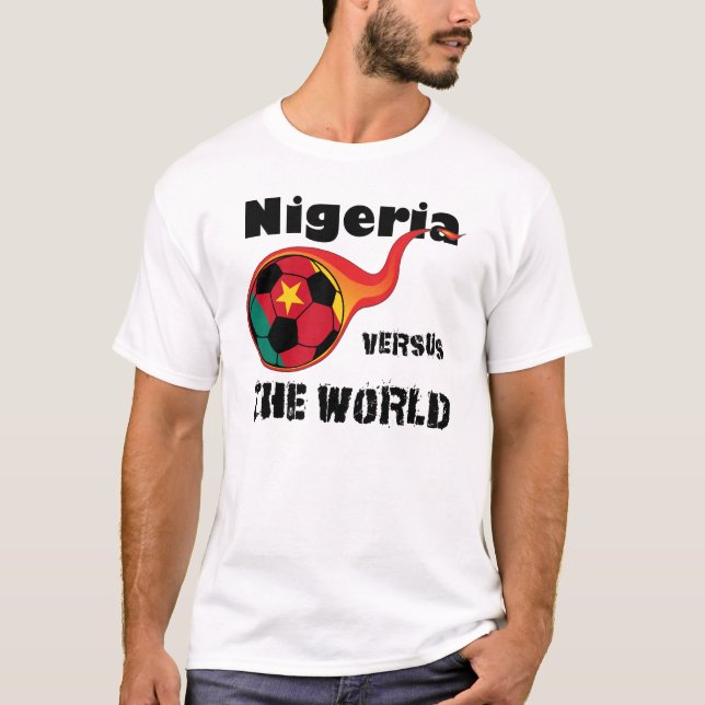 T-shirt Coupe Du Monde - Le Nigeria Contre Le Monde (Devant)