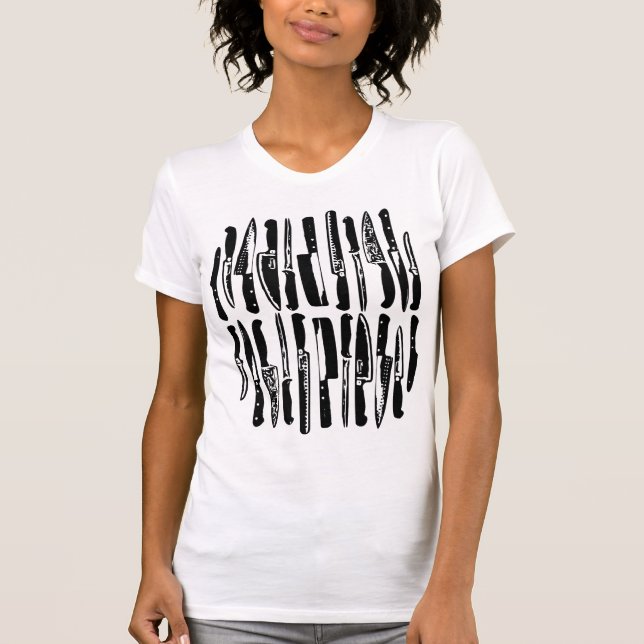 T-shirt Coupe et découpe - Noir (Devant)