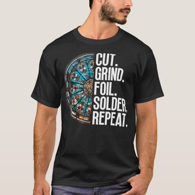 T-shirt Coupe. Grind. Feuille d'aluminium. Soldat. Recomme (Devant)