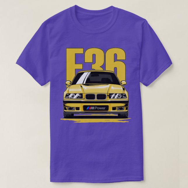 T-shirt Coupe M3 E36 jaune (Design devant)