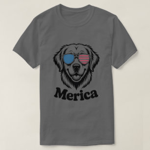 T-shirt "Coupe patriotique à Shades - 4 juillet Dog Pride 