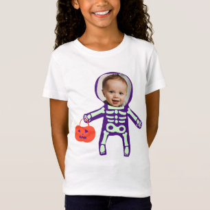 T-Shirt Coupe photo personnalisée ou traiter squelette Hal