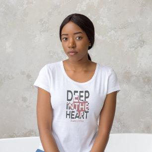 T-shirt Coupe rose Gold et Grey State Deep in the Heart