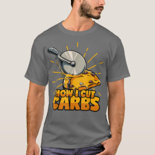 T-shirt Couper Carbs Pizza Couteau Régime alimentaire Perd