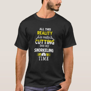 T-shirt Couper dans mon Humour Snorkeling temps Snorkeler 