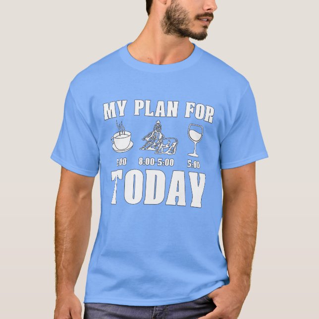 T-shirt Couper Le Cheval Mon Plan Pour Le Cheval De L'Oues (Devant)