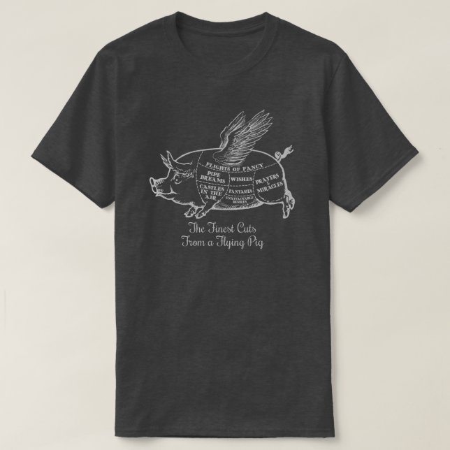 T-shirt Coupes de cochon volantes (Design devant)