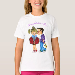 T-shirt Couple amour romantique - Heureuse Sainte-Valentin