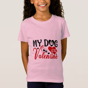 T-Shirt Couple Cadeau Mon Chien Est Ma Valentine