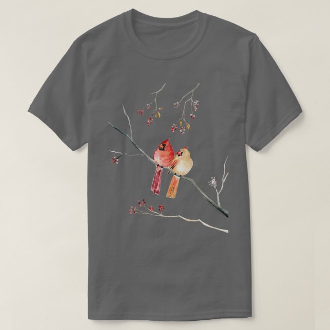 T-shirt Couple cardinal 1 (Design devant)