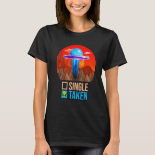 T-shirt Couple Couple Simple Ou Prise Alien OVNI Valentine