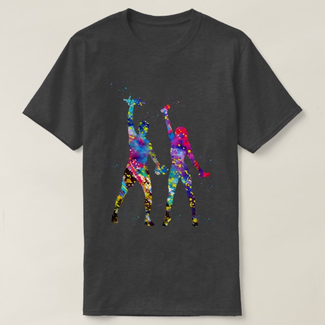 T-shirt Couple d'alimentation de fitness 1 (Design devant)