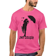 T-shirt couple d'amour.