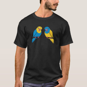 T-shirt couple d'amour de paix perroquets