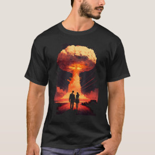 T-shirt Couple d'amour devant la bombe atomique bouillie