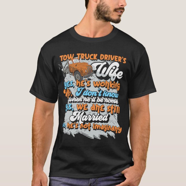 T-shirt Couple de camionneur jumelant la femme du conducte (Devant)