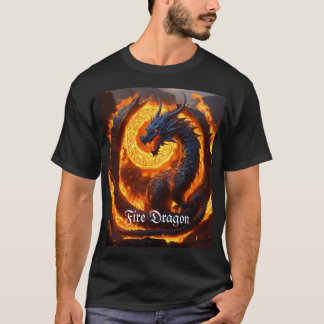 T-shirt Couple de dragon de feu