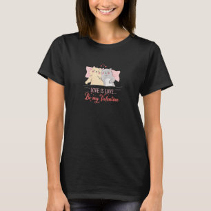 T-shirt Couple de femmes au chat L'amour est l'amour Sai