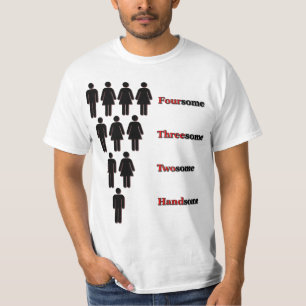 T-shirt Couple de groupe de trois personnes de partie à