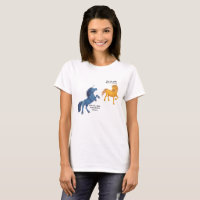 Couple de licorne à cornes métalliques - Osm et Gh