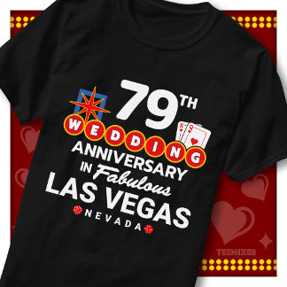 T-shirt Couple de mariage 79e anniversaire Fabuleux Las Ve