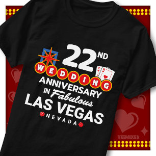 T-shirt Couple de mariage du 22e anniversaire de la fabule