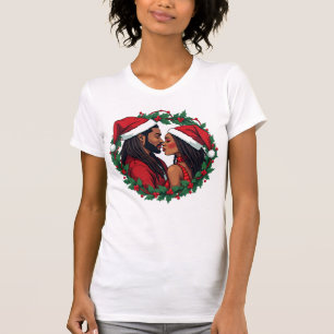 T-shirt Couple de Noël - Black Love