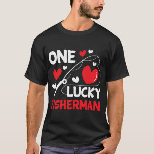 T-shirt Couple de pêcheurs Un pêcheur chanceux Cadeau de c