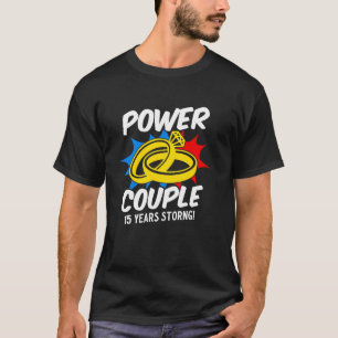 T-shirt Couple de Pouvoir Marié Anniversaire Couple Romant