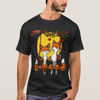 T-shirt Couple de renards mignons
