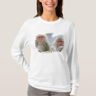 T-shirt Couple de singes des neiges, Macaque japonais,