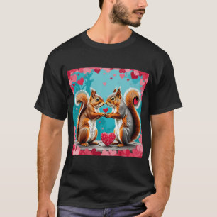 T-shirt Couple d'écureuils amoureux