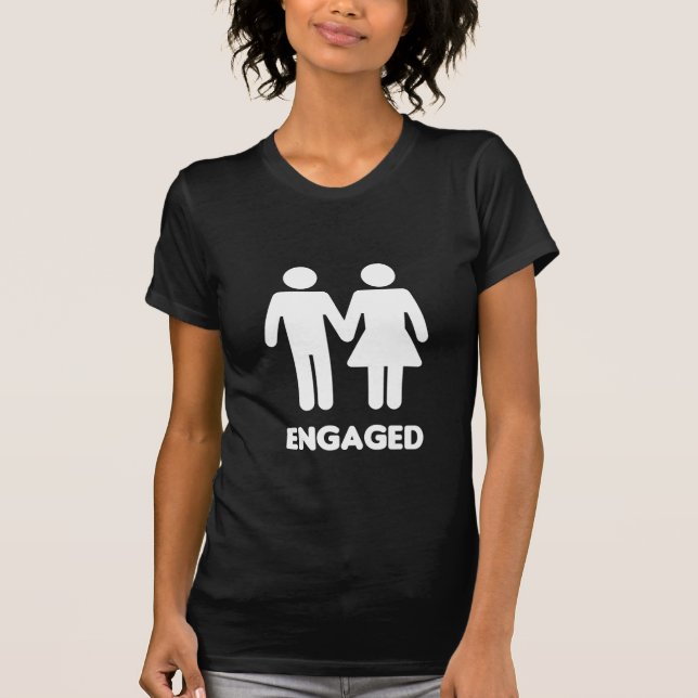 T-shirt Couple engagé (Silhouette blanche) (Devant)