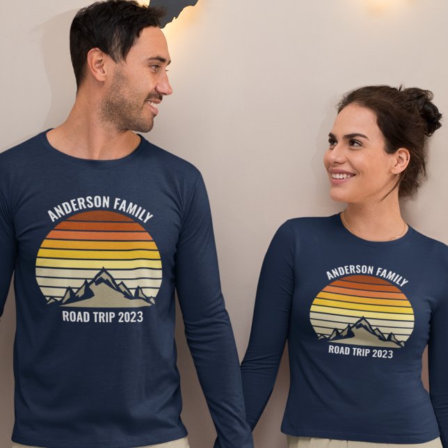 T-shirt Couple Famille Reunion Road Voyage Coucher de sole (Créateur téléchargé)