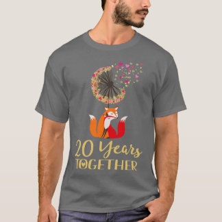 T-shirt Couple Fox 20e Anniversaire