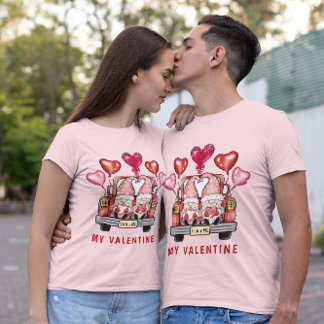 T-shirt Couple Gnome doux en camion My Valentine Unisex