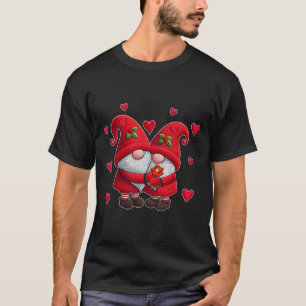 T-shirt Couple Gnomes Valentine's Day Hearts Costume Gnome