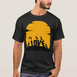 T-shirt Couple heureux de l'amour sur text parkour classiq