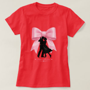 T-Shirt Couple Romantique Danse avec Amour Ruban R