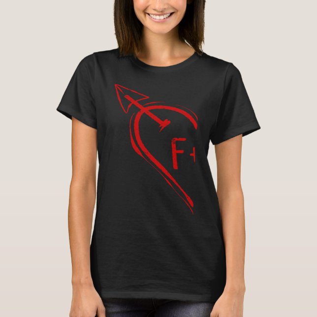 T-shirt Couple Valentine Heart for Her F 2023 Happy Valent (Devant)