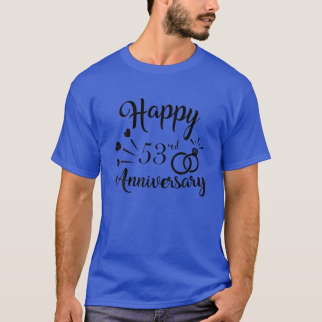 T-shirt Couples 53E Anniversaire Cool actuel Joyeux 53E A (Devant)