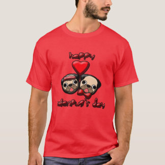 T-shirt couples de carlins de jour de valentines