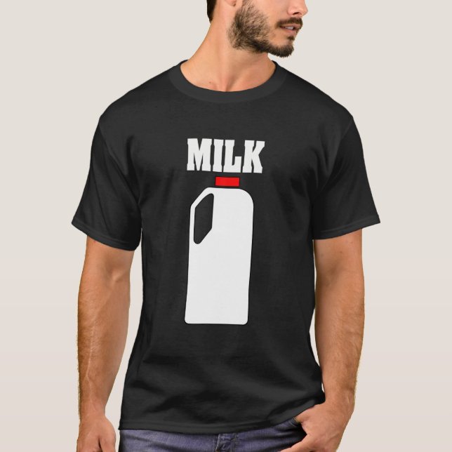 T-shirt Couples de lait Costume d'Halloween Lait Cookies (Devant)
